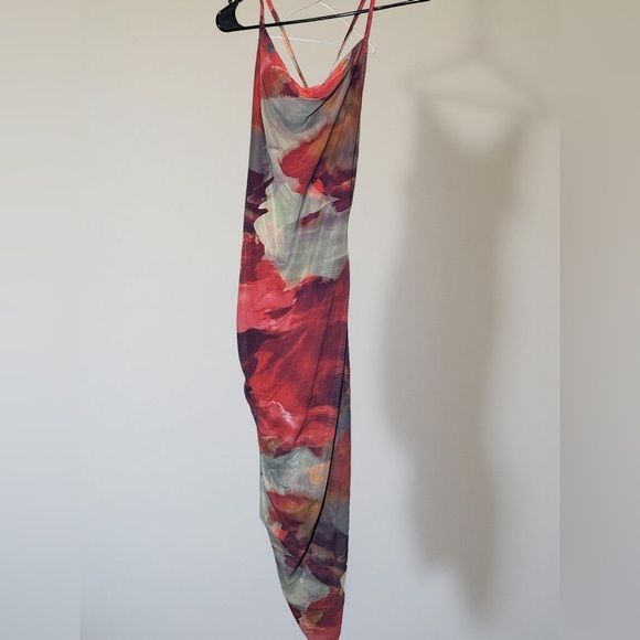 Dresses & Skirts - Vibrant Red and Pink Halter Dress
